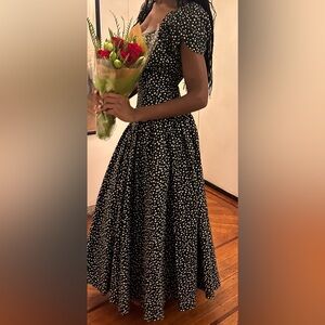 Vintage Polka Dot drop waist dress